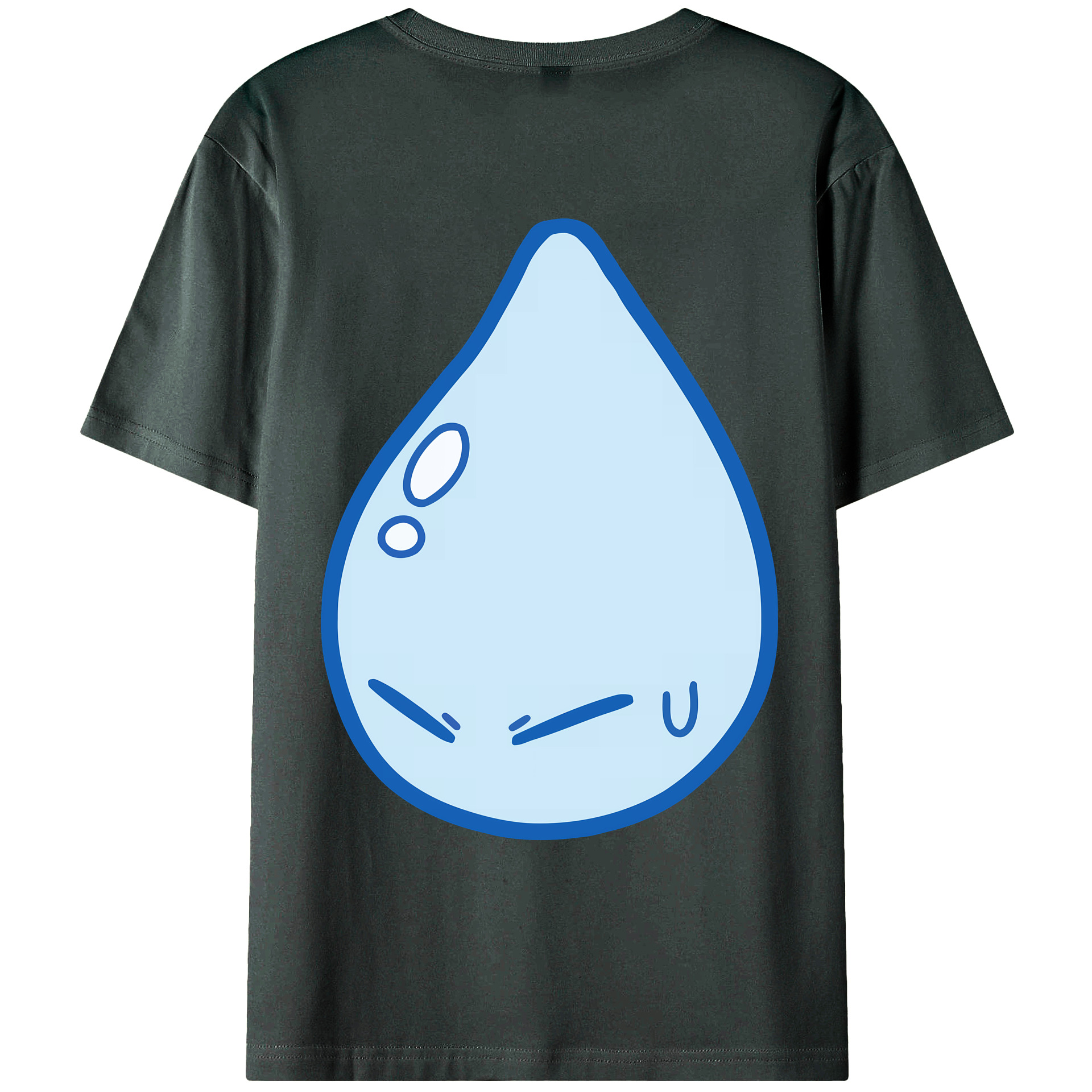 （画像用） 転スラ Regarding Reincarnated to Slime 綿100％ メンズ半袖Tシャツ（バックプリント） 通気性